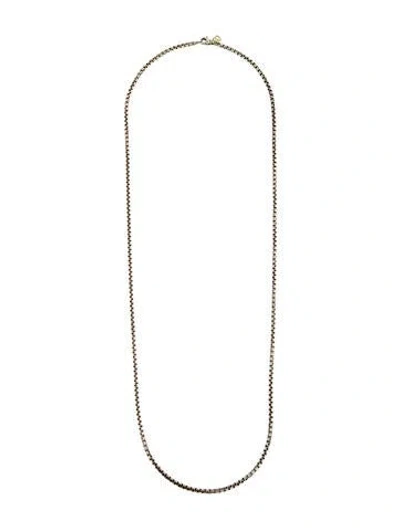 Pre-owned David Yurman Box Chain Link Necklace, 36" In Multicolor