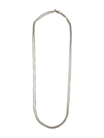 Pre-owned David Yurman Box Chain Link Necklace, 72" In Multi