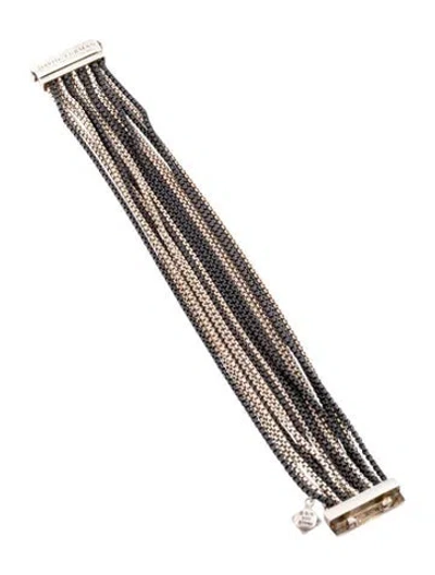 Pre-owned David Yurman Box Chain Multi-row Bracelet In Multicolor