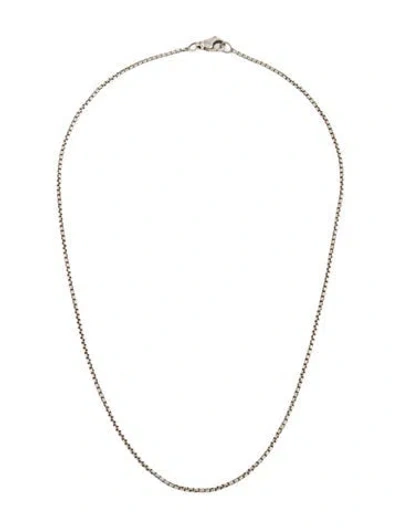 Pre-owned David Yurman Box Chain Necklace, 17" In Multicolor