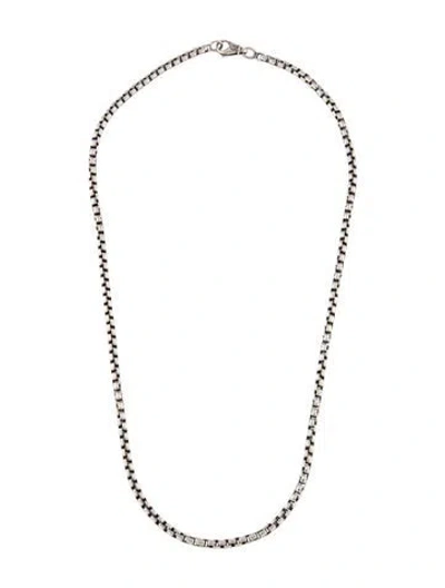 Pre-owned David Yurman Box Chain Necklace, 20" In Multi