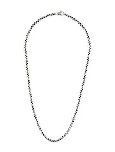 Pre-owned David Yurman Box Chain Necklace, 20" In Multicolor