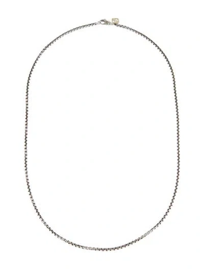 Pre-owned David Yurman Box Chain Necklace, 22" In Multi