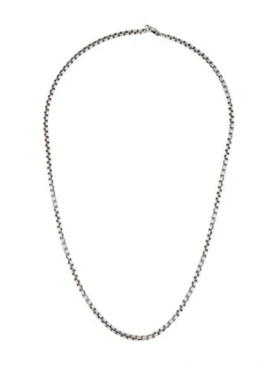 Pre-owned David Yurman Box Chain Necklace, 22" In Multi
