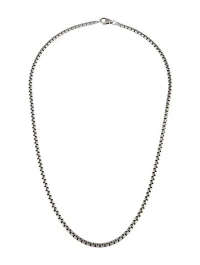 Pre-owned David Yurman Box Chain Necklace, 22" In Multicolor