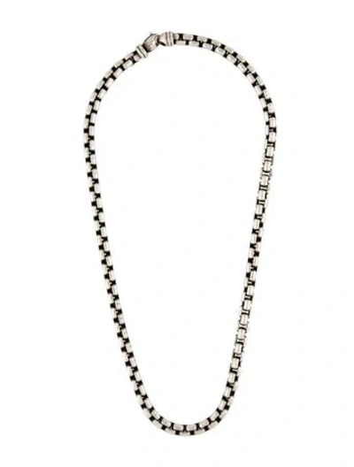 Pre-owned David Yurman Box Chain Necklace, 22.25" In Multi
