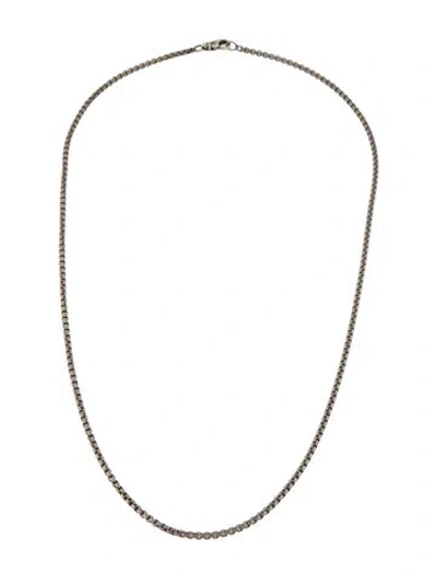 Pre-owned David Yurman Box Chain Necklace, 24" In Multi
