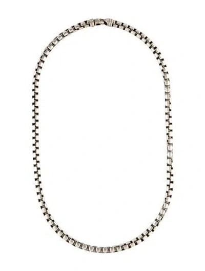 Pre-owned David Yurman Box Chain Necklace, 24" In Multicolor