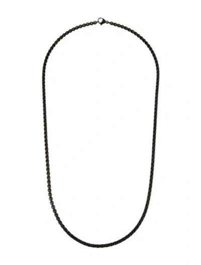 Pre-owned David Yurman Box Chain Necklace, 26" In Multi
