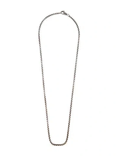 Pre-owned David Yurman Box Chain Necklace, 2.7mm, 20" In Multi