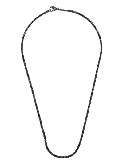 David Yurman 2.7mm Box Chain Necklace In Black Stainless Steel