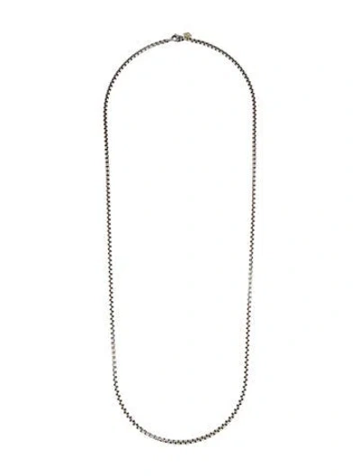 Pre-owned David Yurman Box Chain Necklace, 32" In Multi