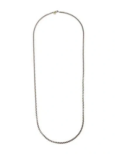 Pre-owned David Yurman Box Chain Necklace, 32" In Multicolor