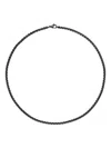 David Yurman Box Chain Necklace (4mm) In Black