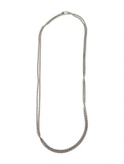 Pre-owned David Yurman Box Chain Necklace, 72" In Multi