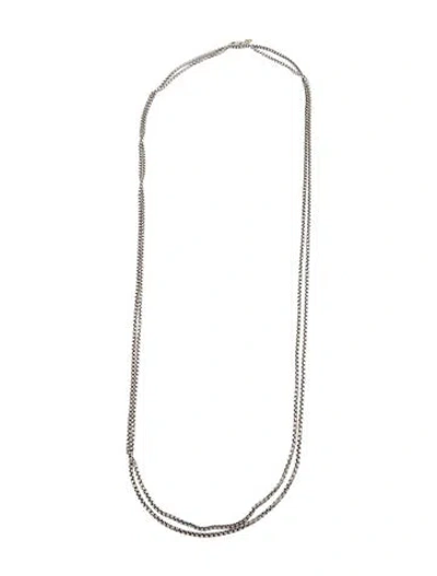 Pre-owned David Yurman Box Chain Necklace, 72" In Multi