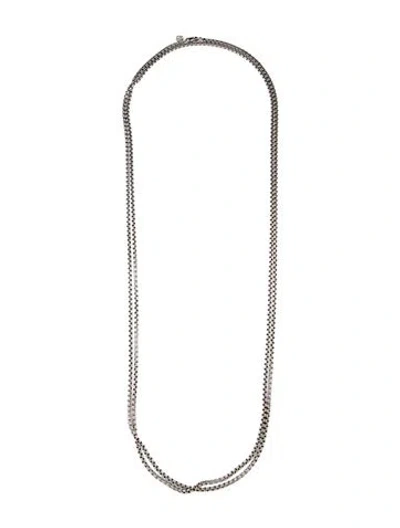 Pre-owned David Yurman Box Chain Necklace, 73" In Multi