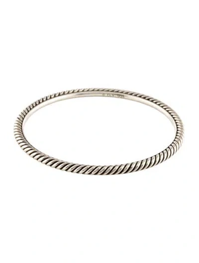 Pre-owned David Yurman Cable Bangle, 8.25" In Multi