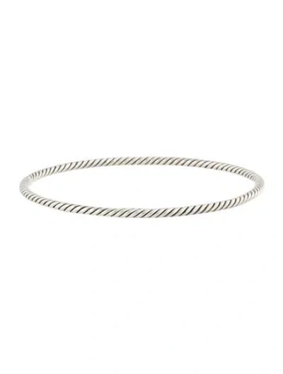 Pre-owned David Yurman Cable Bangle Bracelet In Multi