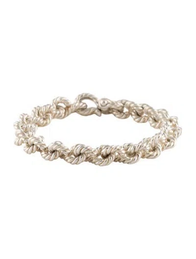 Pre-owned David Yurman Cable Buck Twist Bracelet, 7.25" In Multi