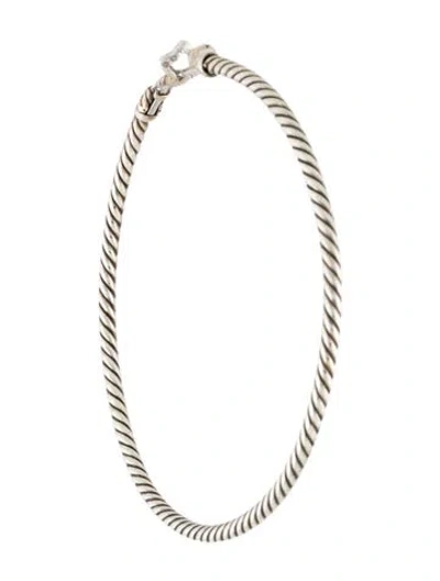 Pre-owned David Yurman Cable Classics Single Hoop Earring In Multi