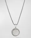 David Yurman Cable Collectibles Initial Pendant With Diamonds In Silver, 28mm