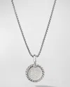 David Yurman Cable Collectibles Initial Pendant With Diamonds In Silver, 28mm In K