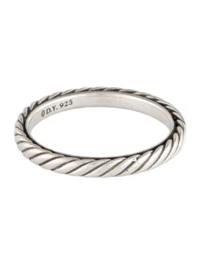 Pre-owned David Yurman Cable Collectibles Stack Ring In Multi