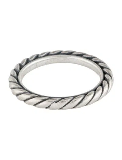 Pre-owned David Yurman Cable Collectibles Stacking Band In Multi