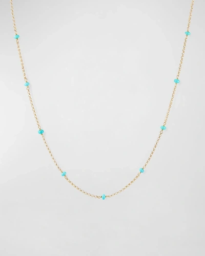 David Yurman Cable Collectibles Turquoise Necklace, 36"l In 15 Blue