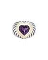 David Yurman Cable Collection 14k & Silver Amethyst Ring (authentic )