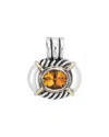 DAVID YURMAN DAVID YURMAN CABLE COLLECTION 14K & SILVER CITRINE ENHANCER (AUTHENTIC PRE-  OWNED)