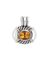 David Yurman Cable Collection 14k & Silver Citrine Enhancer (authentic Pre-  Owned)