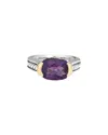 DAVID YURMAN DAVID YURMAN CABLE COLLECTION 18K & SILVER AMETHYST RING (AUTHENTIC PRE-OWNED)