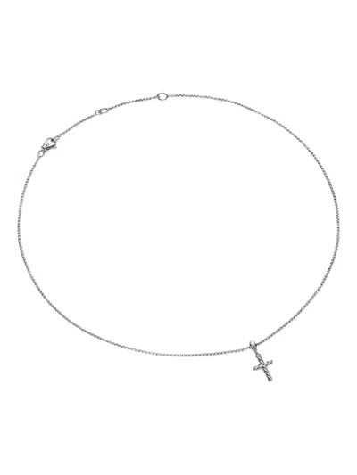 David Yurman Cable Cross Pendant Necklace