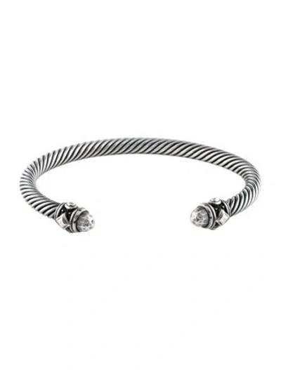 Pre-owned David Yurman Cable Cuff Bracelet, 6.25" In Multi