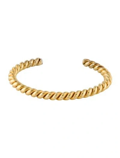 Pre-owned David Yurman Cable Cuff Bracelet, 7.5" In Multi