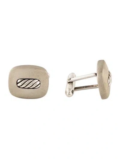 Pre-owned David Yurman Cable Cufflinks In Multi