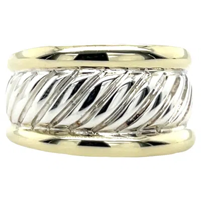 Pre-owned David Yurman Cable Ring 18ct Yellow Gold & Silver