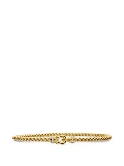 David Yurman Cablespira Flex Diamond Bracelet In Gold