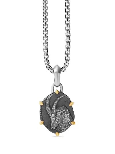David Yurman Capricorn Zodiac Amulet Enhancer In Silver