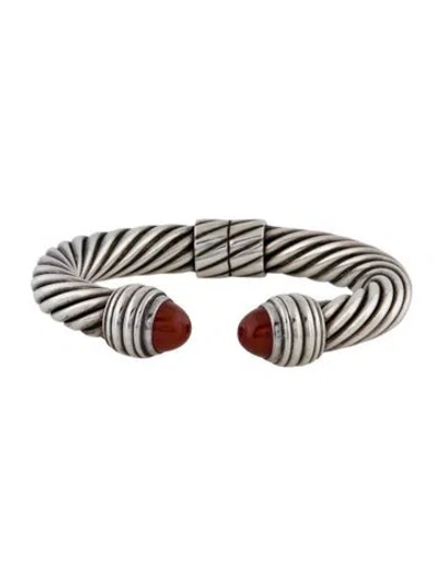 Pre-owned David Yurman Carnelian Classic Cable Cuff, 6" In Multi