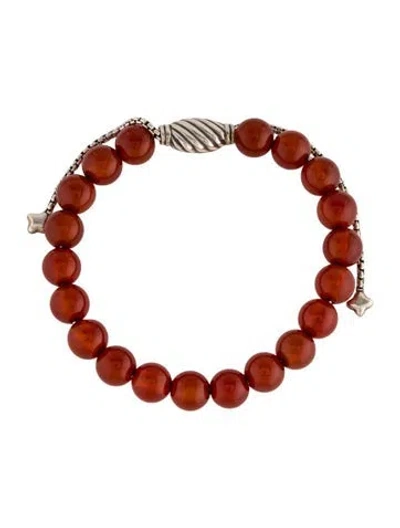 Pre-owned David Yurman Carnelian Spiritual Beads Bracelet In Multi