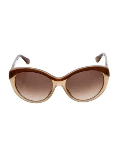Pre-owned David Yurman Cat-eye Tinted Sunglasses In Neutral