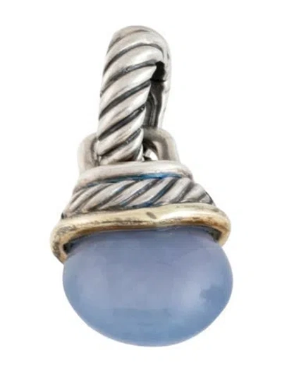 Pre-owned David Yurman Chalcedony Acorn Enhancer Pendant In Multicolor