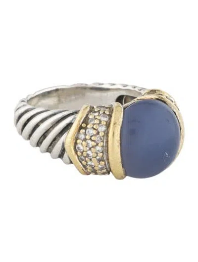 Pre-owned David Yurman Chalcedony & Diamond Ring In Multi