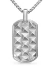 David Yurman Chevron Amulet Necklace In Silver