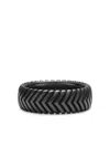 David Yurman Chevron Band Ring In Black