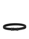 David Yurman 6mm Black Titanium Chevron Diamond Bracelet In Black