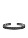David Yurman Chevron Cuff Bracelet In Mta Black